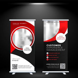 standee board exibition banner flex stand
