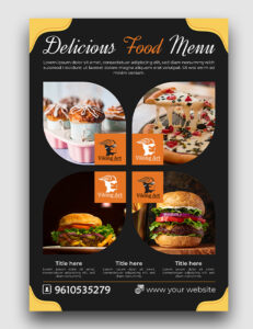 A4 flyer menu card design in udaipur