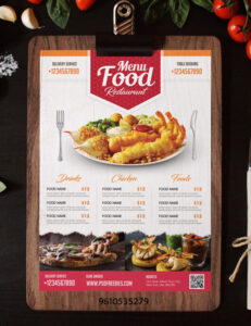 A4 leaflet menu card design in udaipur