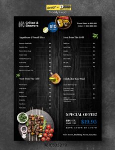 a4 menu card design in udaipur