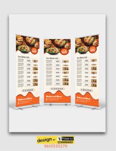 flyer DL menu card design in udaipur